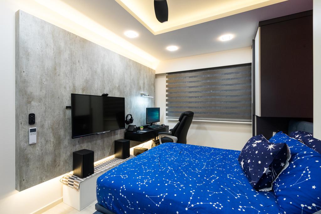 Modern, HDB, Bedroom, Fernvale Link, Interior Designer, Yujia Concept Decor