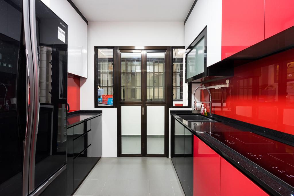 Modern, HDB, Kitchen, Fernvale Link, Interior Designer, Yujia Concept Decor