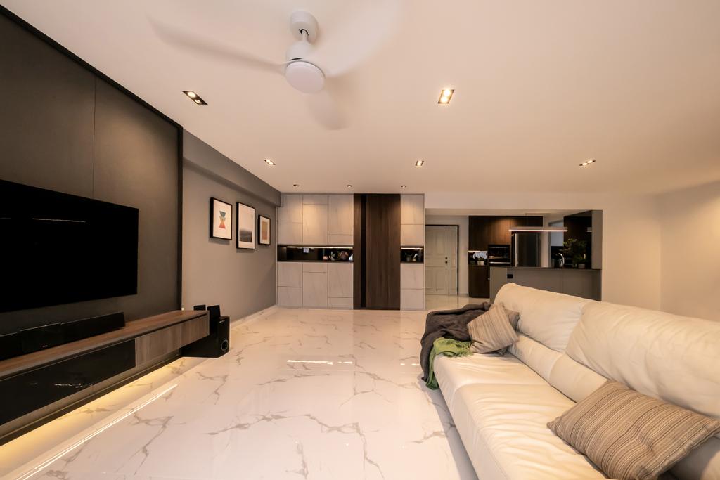 Contemporary, HDB, Living Room, Canberra Road, Interior Designer, Space Atelier