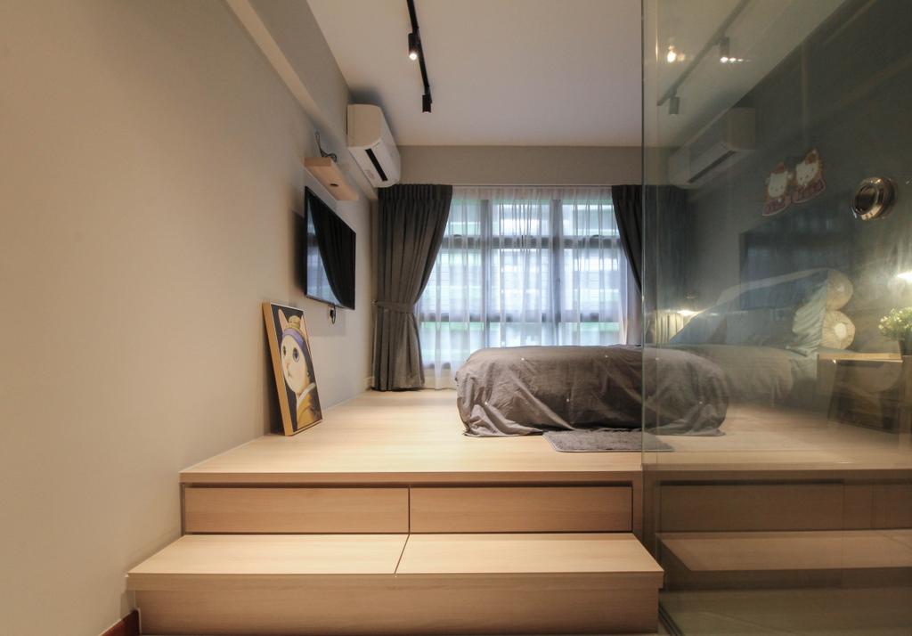 Contemporary, HDB, Bedroom, Tampines Street 61, Interior Designer, Sense & Semblance, Scandinavian