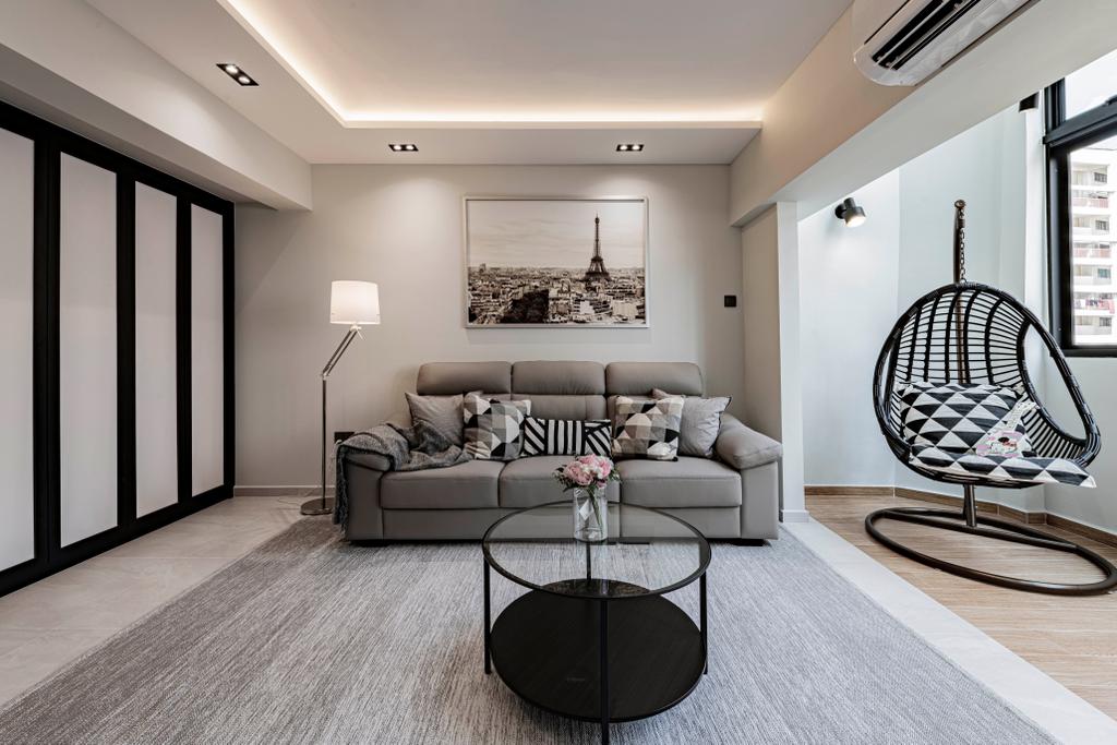 Contemporary, HDB, Living Room, Jurong East Avenue 1, Interior Designer, Escapade Studios