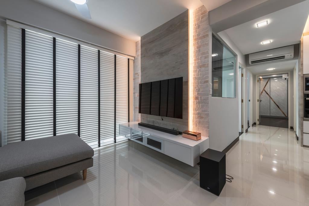 Modern, HDB, Living Room, Compassvale Crescent, Interior Designer, De Exclusive Design Group