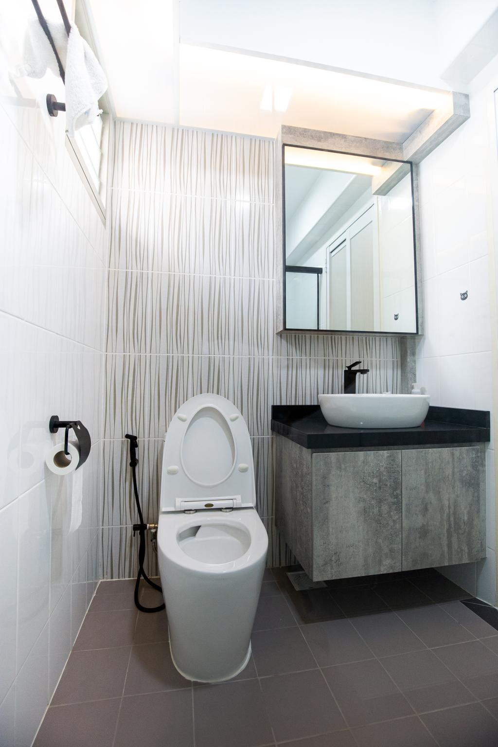 Contemporary, HDB, Bathroom, Tampines Street 45, Interior Designer, Laurus Design