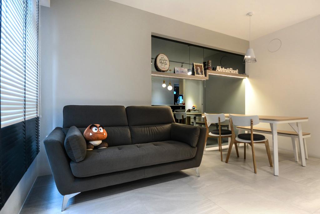 Contemporary, HDB, Living Room, Upper Aljunied, Interior Designer, The Roomakers