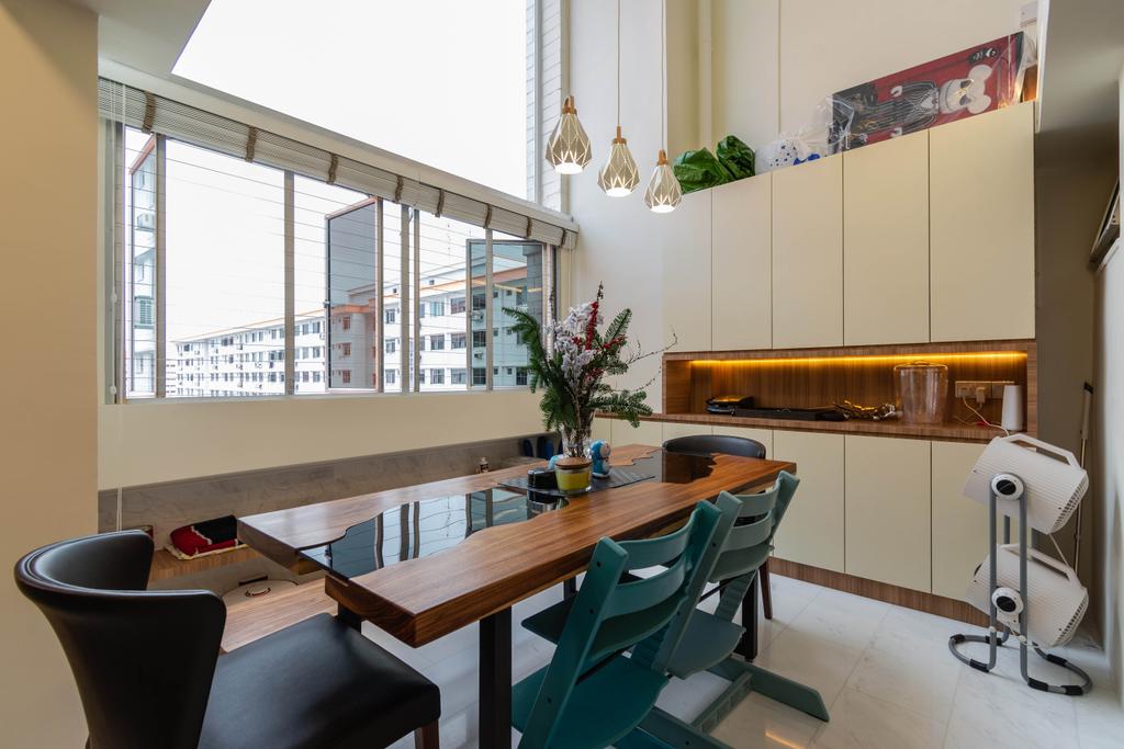 Contemporary, HDB, Dining Room, Hougang Street 52, Interior Designer, Yang's Inspiration Design