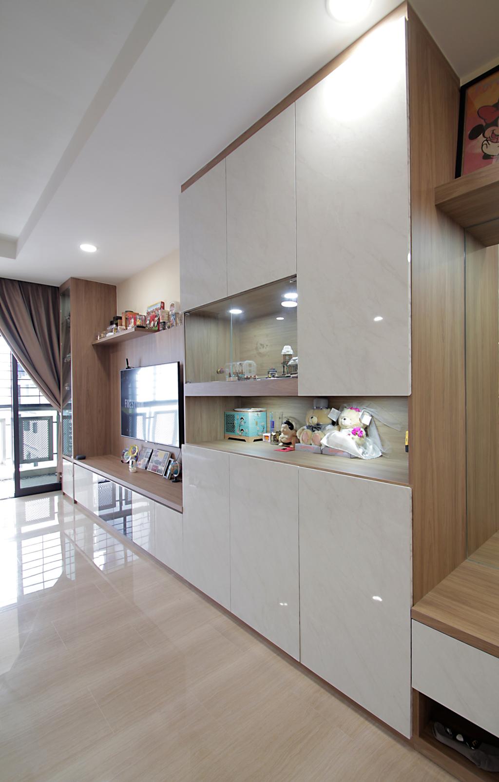 Contemporary, HDB, Living Room, Sengkang East Road, Interior Designer, Mesh Room Design