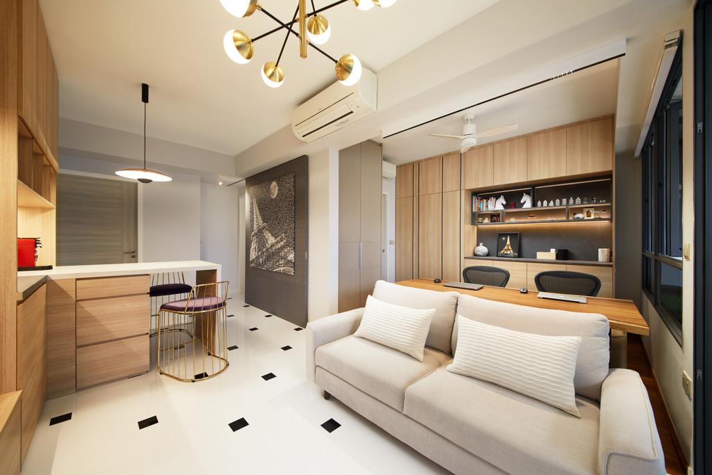 Contemporary, Condo, Living Room, Sophia Hills, Interior Designer, Black N White Haus