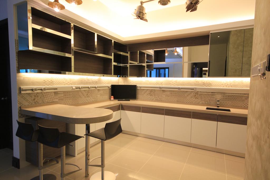Modern, Landed, Kitchen, Bukit Tunku, Kuala Lumpur, Interior Designer, Alecc Interior Design