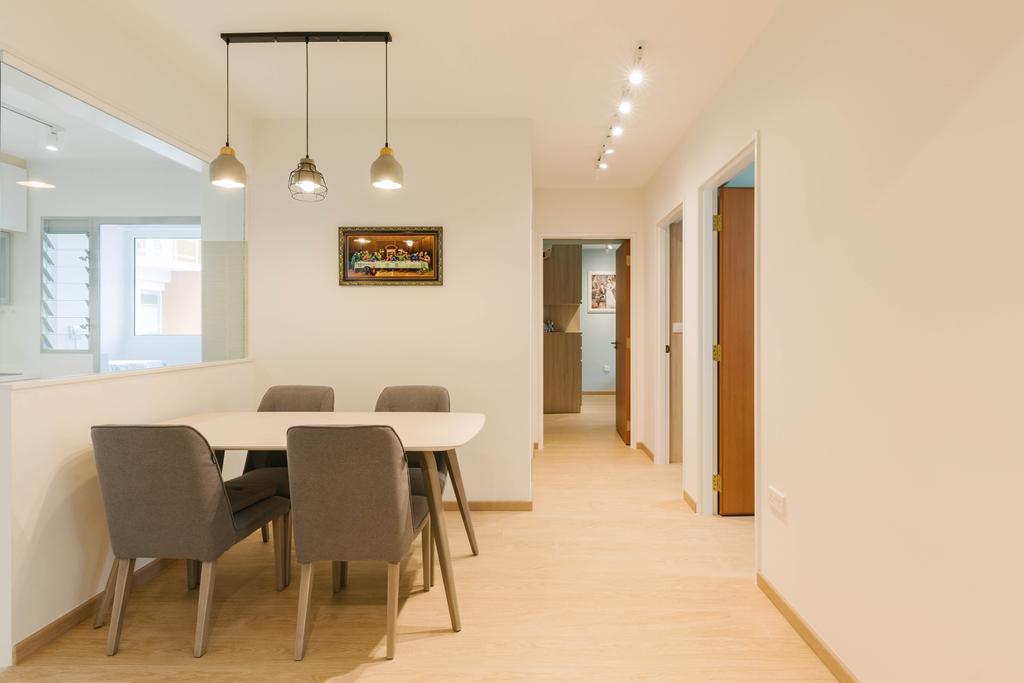Scandinavian, HDB, Dining Room, Canberra Walk, Interior Designer, Style Living Interior