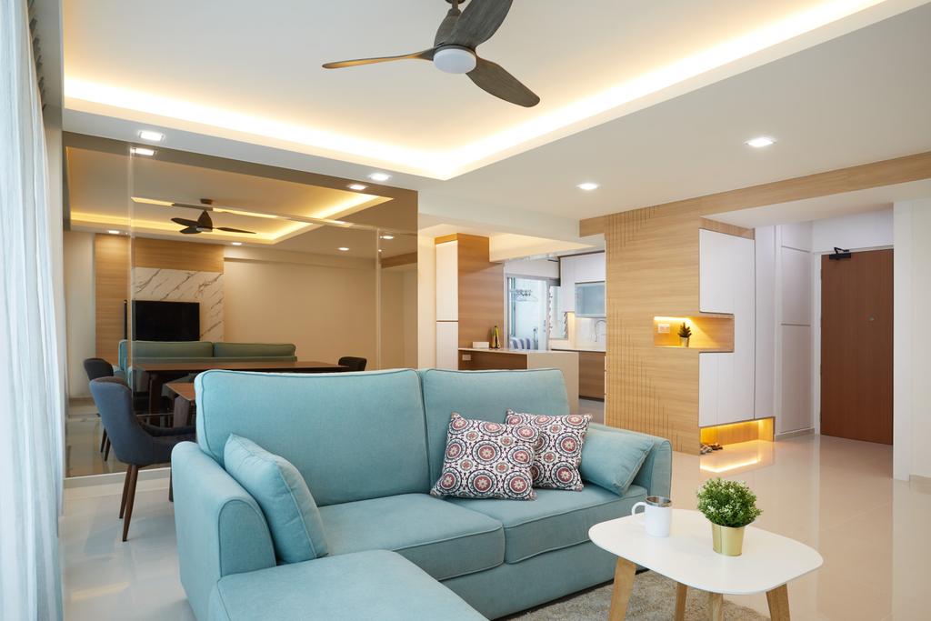 Scandinavian, HDB, Living Room, Sumang Lane, Interior Designer, Design 4 Space