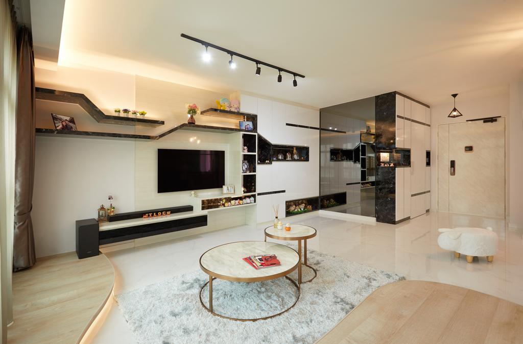 Contemporary, HDB, Living Room, Canberra Walk, Interior Designer, Design 4 Space