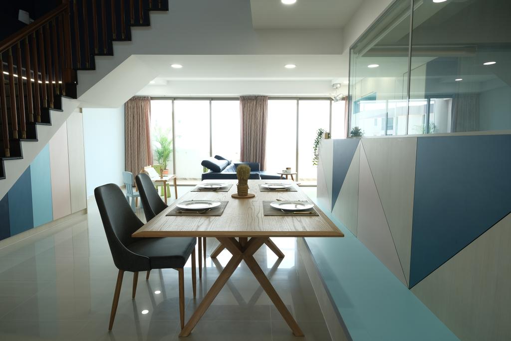 Eclectic, HDB, Dining Room, Yishun Street 81, Interior Designer, Starry Homestead