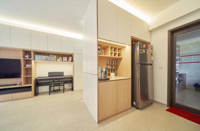 INZ Residences, Ovon Design, Modern, Kitchen, Condo, Dry Kitchen, Coffee Machine, Appliances, Wine Cabinet