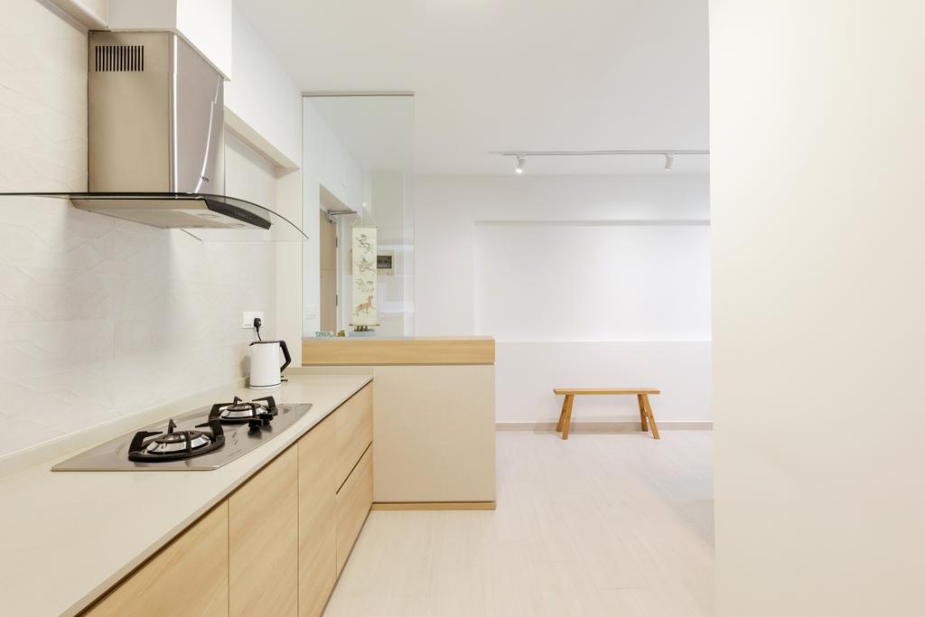 Scandinavian, HDB, Kitchen, Sengkang West Avenue, Interior Designer, D Initial Concept