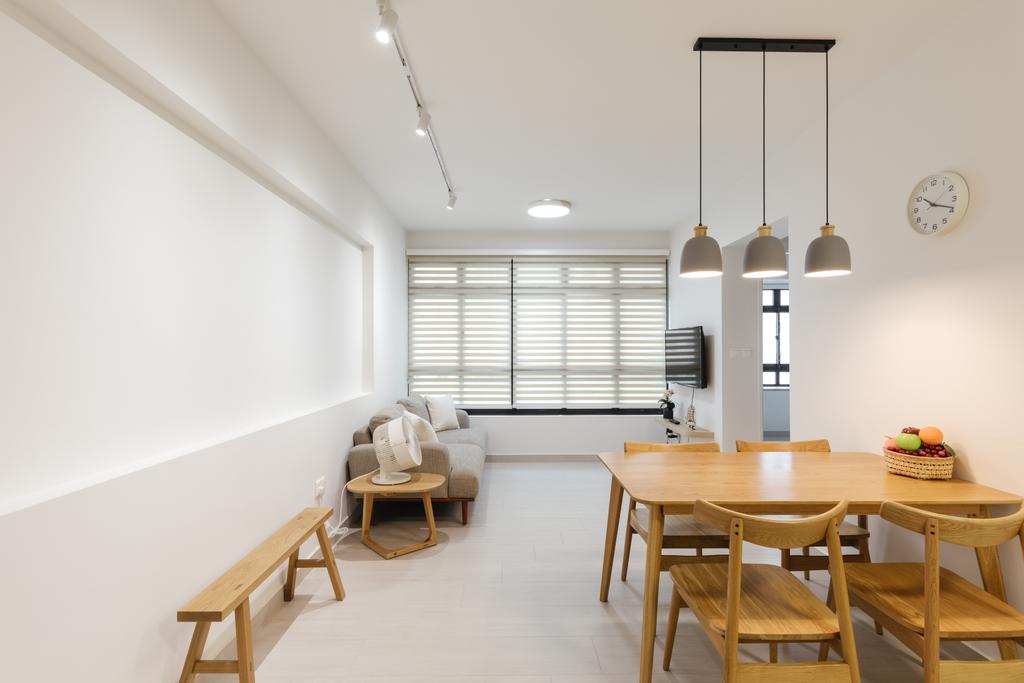 Scandinavian, HDB, Living Room, Sengkang West Avenue, Interior Designer, D Initial Concept