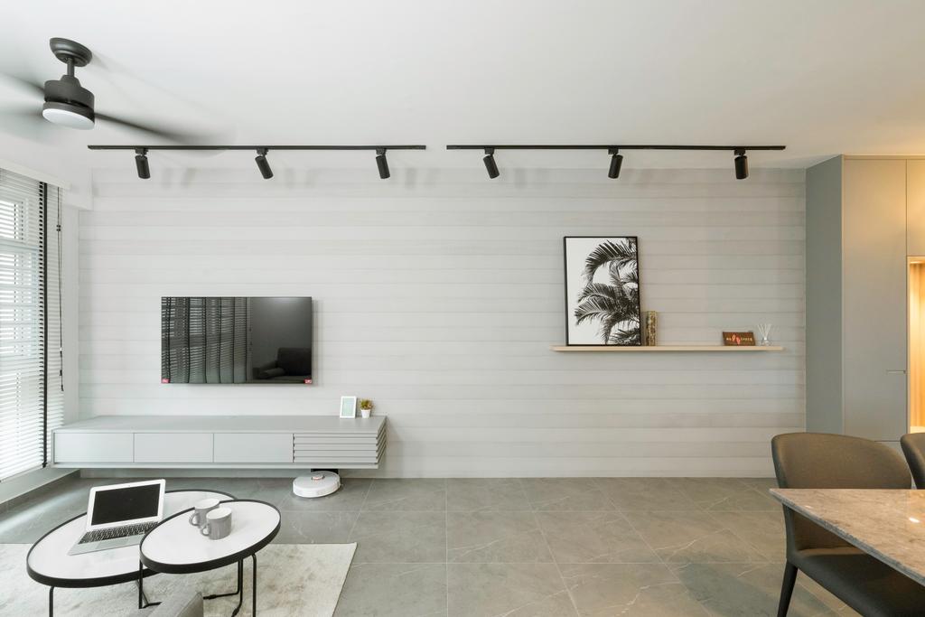 Contemporary, HDB, Living Room, Sengkang East Avenue, Interior Designer, Charlotte's Carpentry