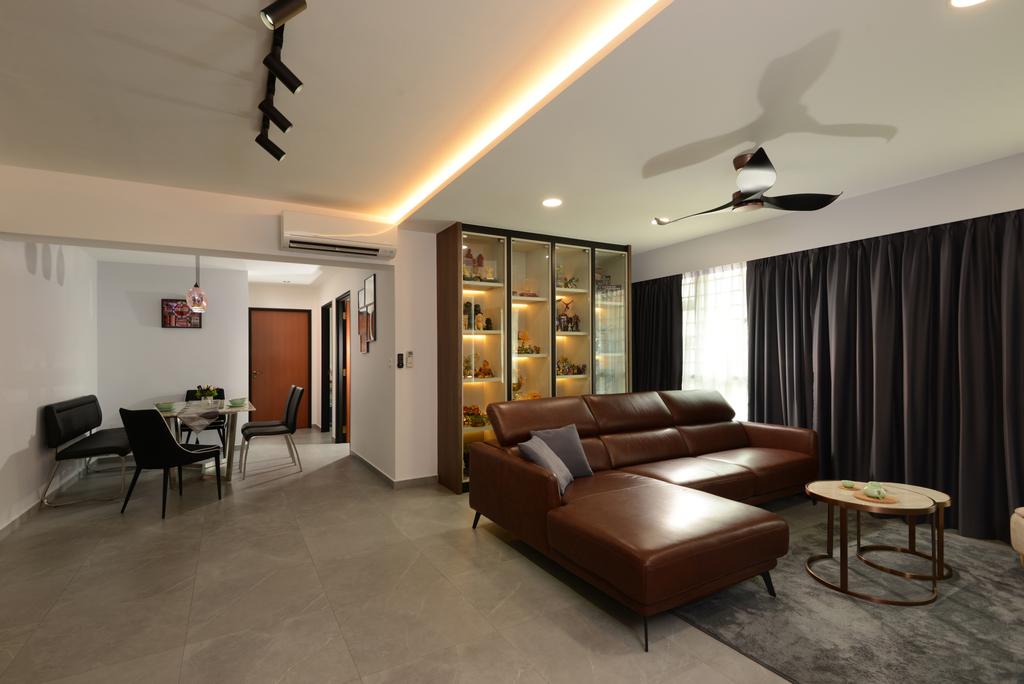 Contemporary, HDB, Living Room, Sumang Lane, Interior Designer, Space N Living