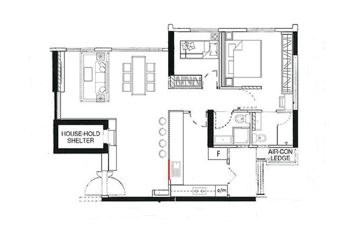Punggol Northshore HDB Flat design layout floor plan