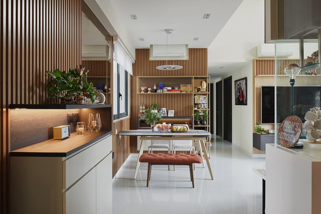 Modern, Condo, Dining Room, Yishun Central 1, Interior Designer, Black N White Haus, Contemporary