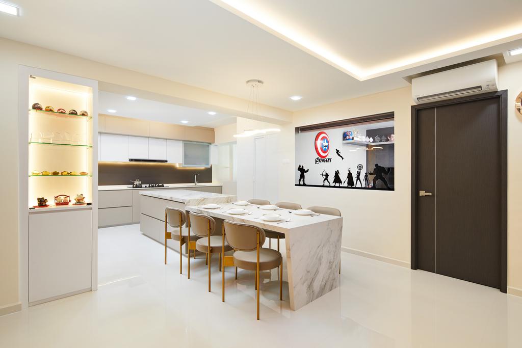 Contemporary, HDB, Dining Room, Pasir Ris Street 72, Interior Designer, Design 4 Space