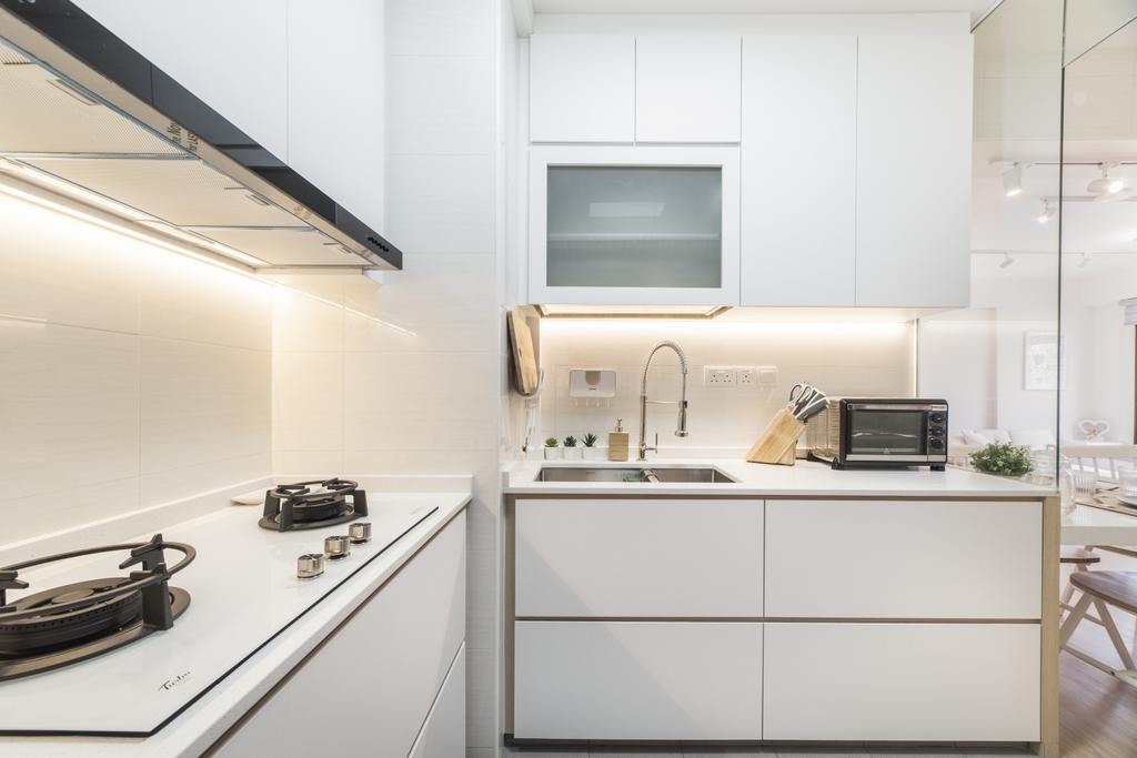 Scandinavian, HDB, Kitchen, Canberra Crescent, Interior Designer, Design 4 Space