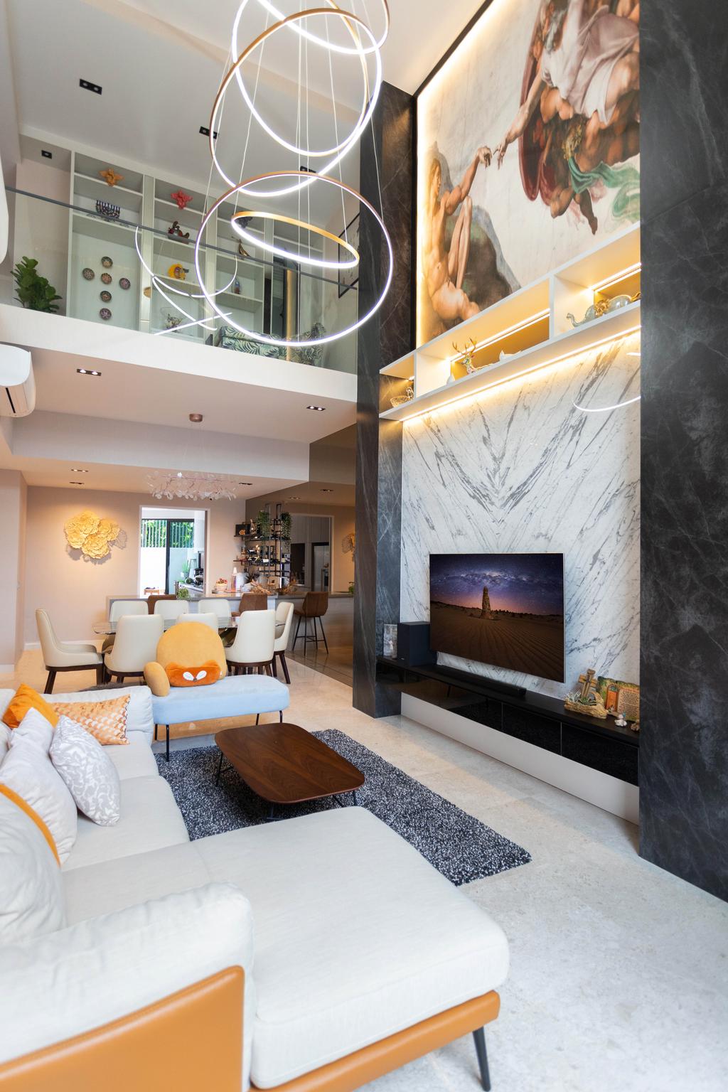 Modern, Landed, Living Room, Nim Rise, Interior Designer, Design 4 Space, Contemporary