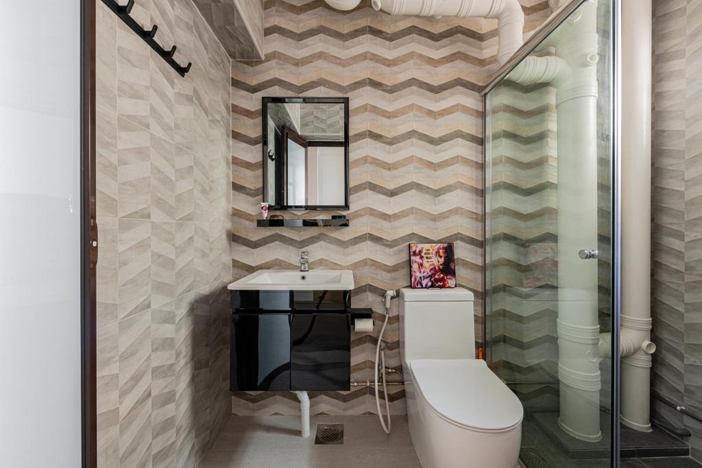 Contemporary, HDB, Bathroom, Yung Sheng Road, Interior Designer, ELPIS Interior Design