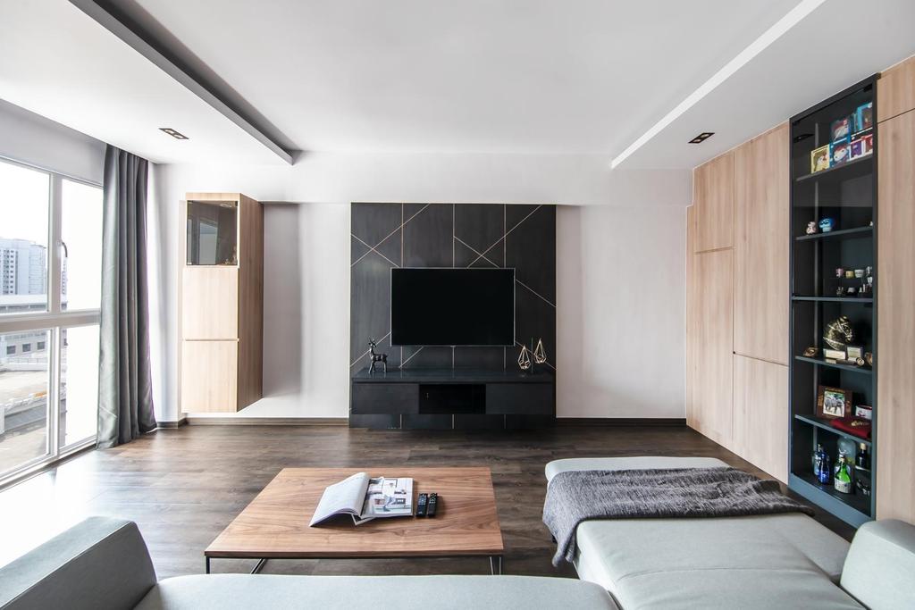 Industrial, HDB, Living Room, Anchorvale Drive, Interior Designer, Swiss Interior Design, Scandinavian