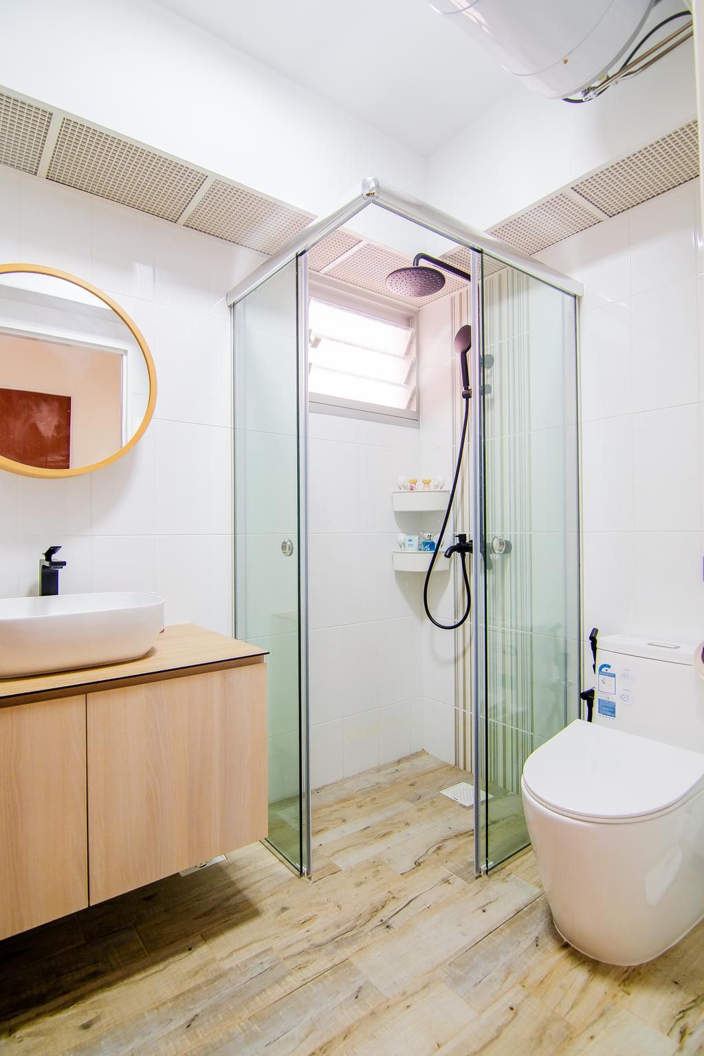 Modern, HDB, Bathroom, Canberra Crescent, Interior Designer, PHD Posh Home Design, Scandinavian