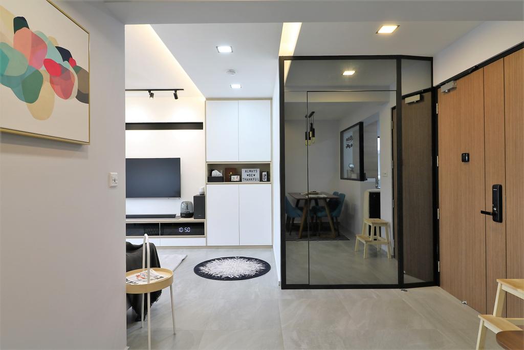 Scandinavian, HDB, Living Room, Tampines Street 61, Interior Designer, E+e Design & Build, Contemporary