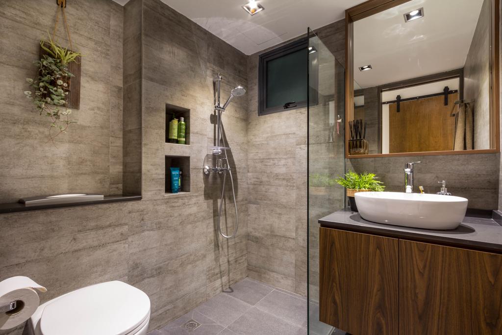 Modern, HDB, Bathroom, Pinnacle @ Duxton, Interior Designer, Fineline Design