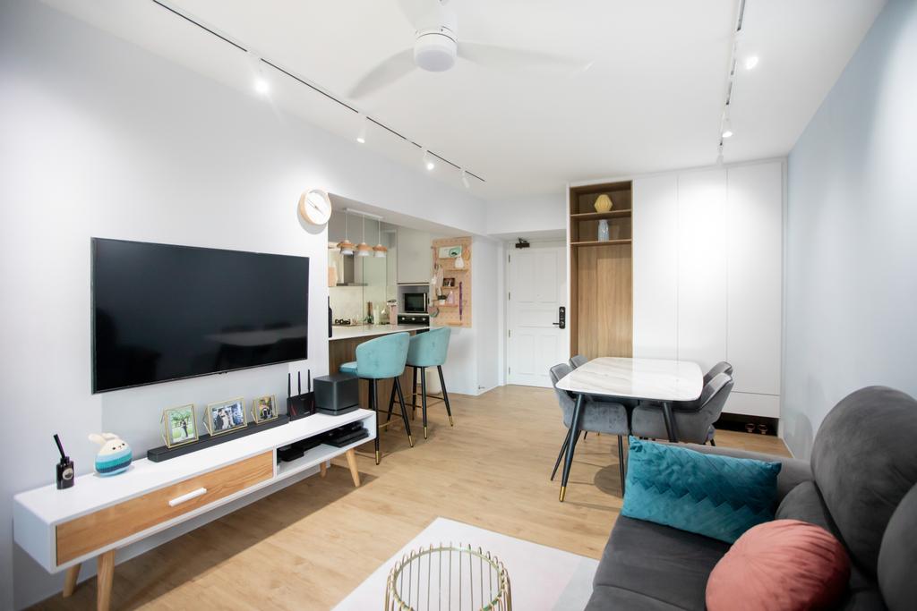 Scandinavian, HDB, Living Room, Strathmore Avenue, Interior Designer, Forefront Interior