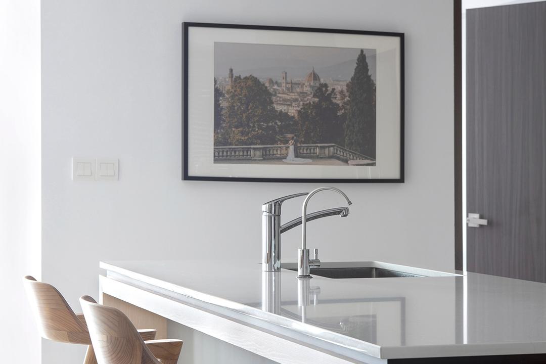 Pinnacle @ Duxton, Van Hus Interior Design, Scandinavian, Kitchen, HDB, Kitchen Countertop