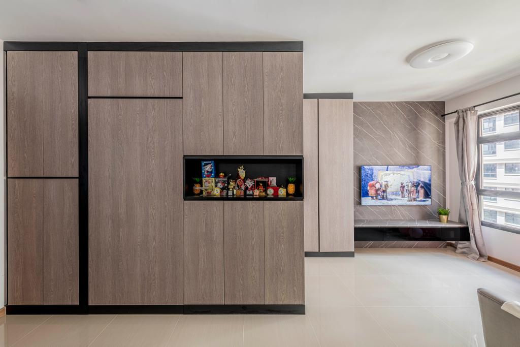 Contemporary, HDB, Living Room, Sengkang West Road, Interior Designer, Renologist