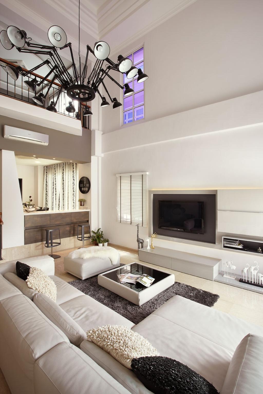 Modern, Landed, Living Room, Kew Drive, Interior Designer, IB Interior