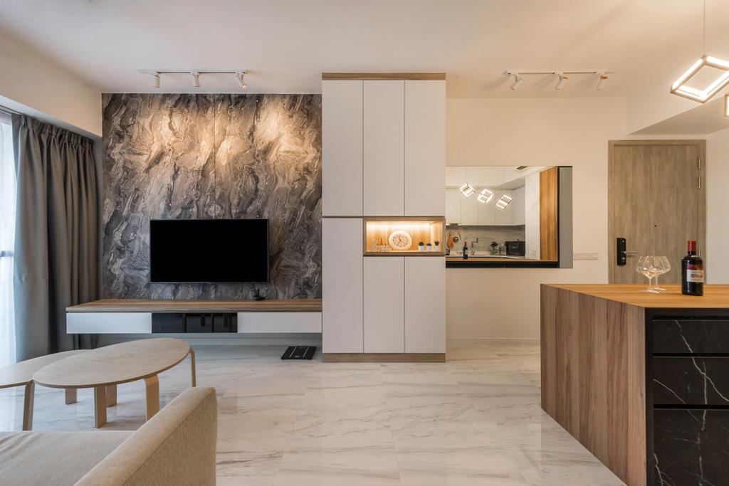 Contemporary, Condo, Living Room, The Alps Residences, Interior Designer, Swiss Interior Design