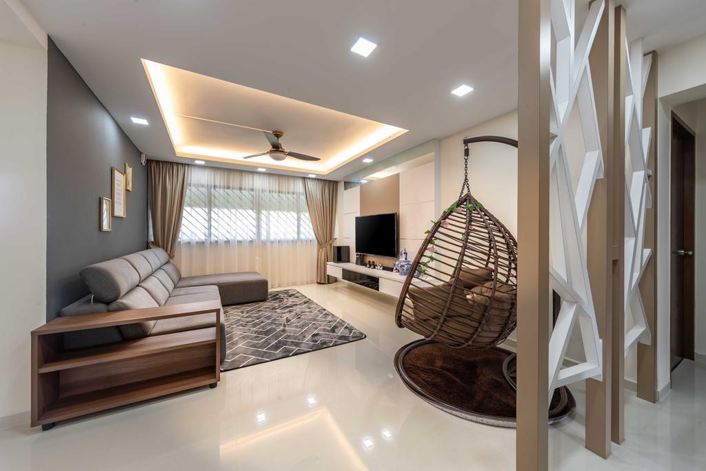 Contemporary, HDB, Living Room, Yishun Street 81, Interior Designer, Swiss Interior Design