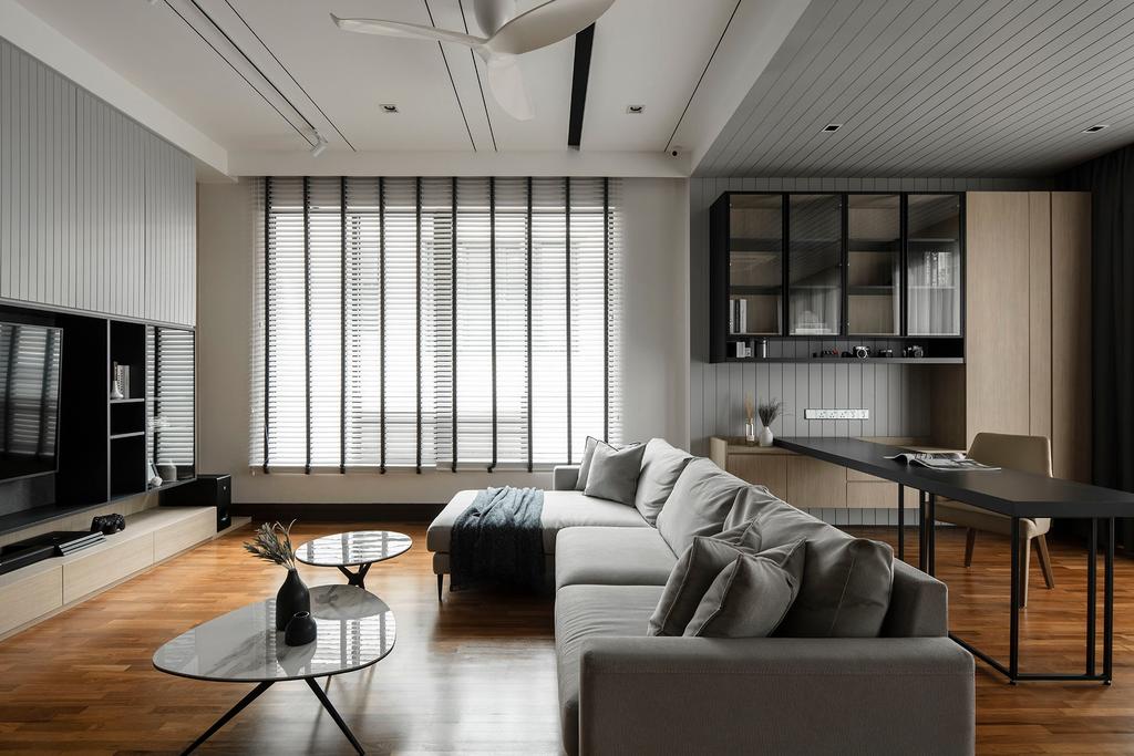 Modern, Landed, Living Room, The Modern Grandeur - Tiara Hills, Cheras, Interior Designer, Box Design Studio Sdn Bhd, Contemporary
