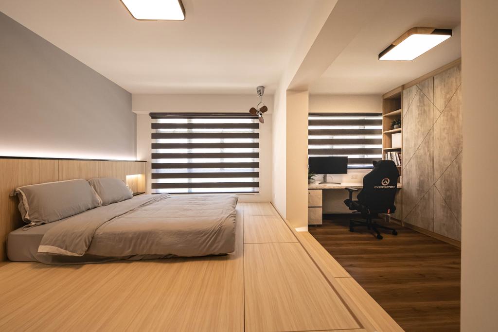 Modern, HDB, Bedroom, Tampines North Drive 1, Interior Designer, Space Atelier, Minimalist