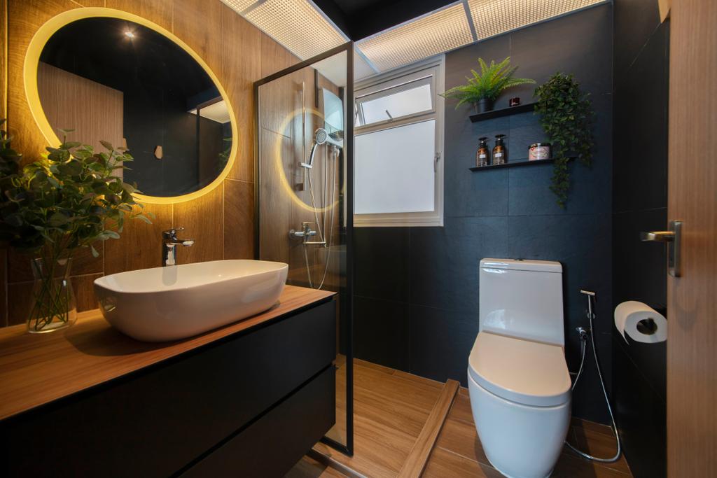 Modern, HDB, Bathroom, Bukit Batok West Avenue 6, Interior Designer, Aart Boxx Interior, Industrial