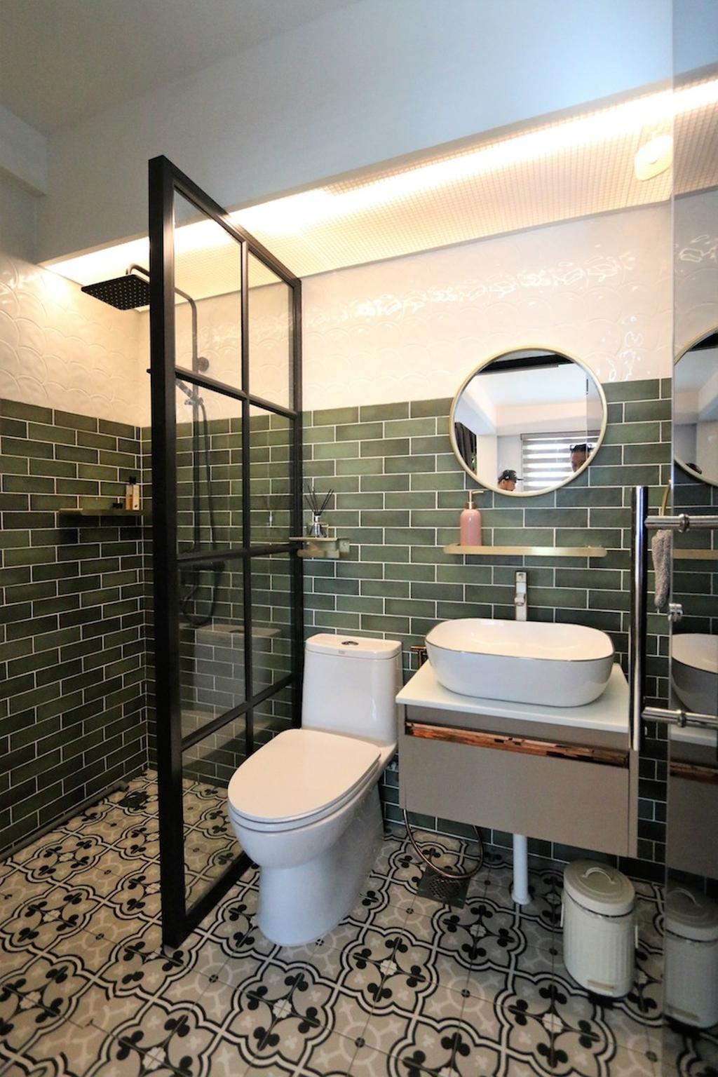 Modern, HDB, Bathroom, Montreal Link, Interior Designer, D'Phenomenal, Contemporary
