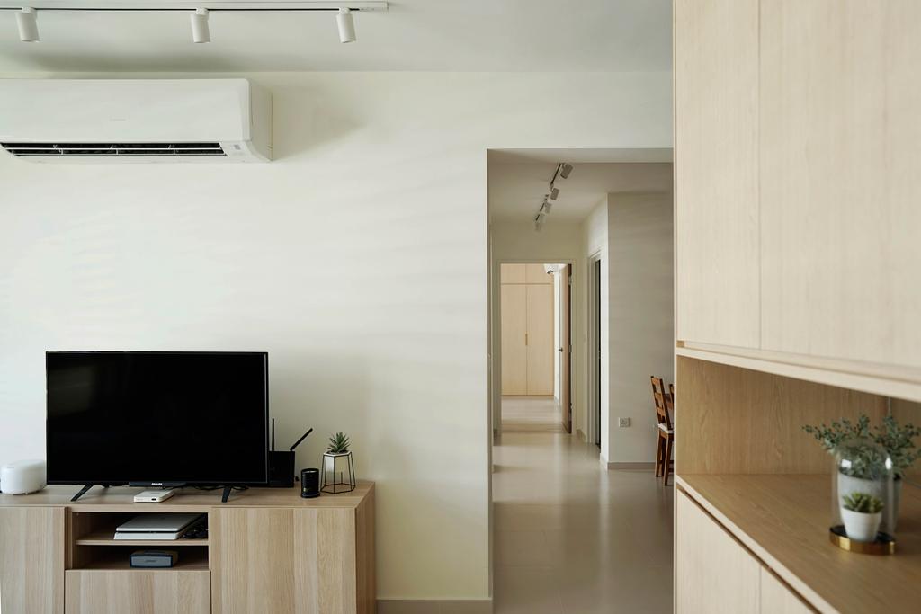 Minimalist, HDB, Living Room, Tampines Street 61, Interior Designer, Authors • Interior & Styling