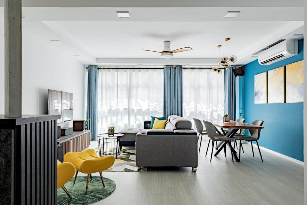 Modern, HDB, Living Room, Yishun Avenue 1, Interior Designer, Stylemyspace, Contemporary