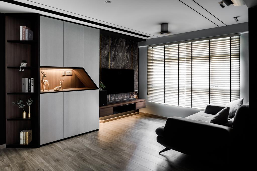 Contemporary, HDB, Living Room, Buangkok Link, Interior Designer, Jialux Interior