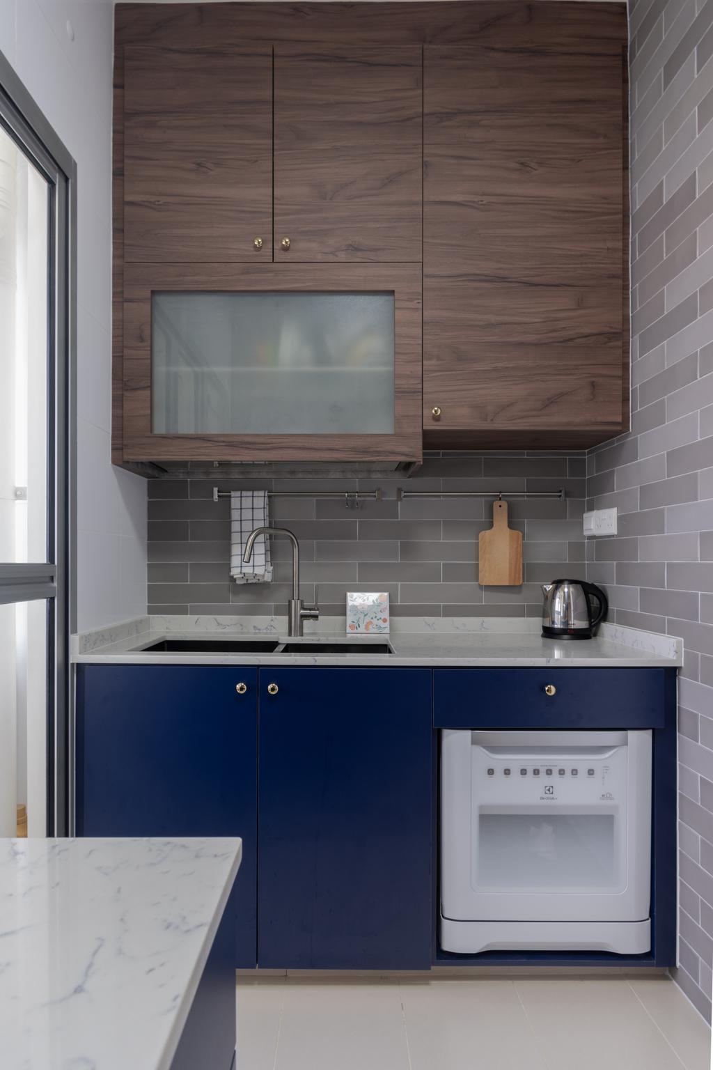 Contemporary, HDB, Kitchen, Canberra Street, Interior Designer, Yang's Inspiration Design