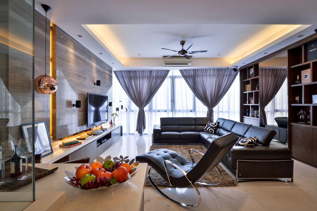 Modern, Apartment, Living Room, Twins, Damansara, Interior Designer, Surface R Sdn. Bhd., Contemporary