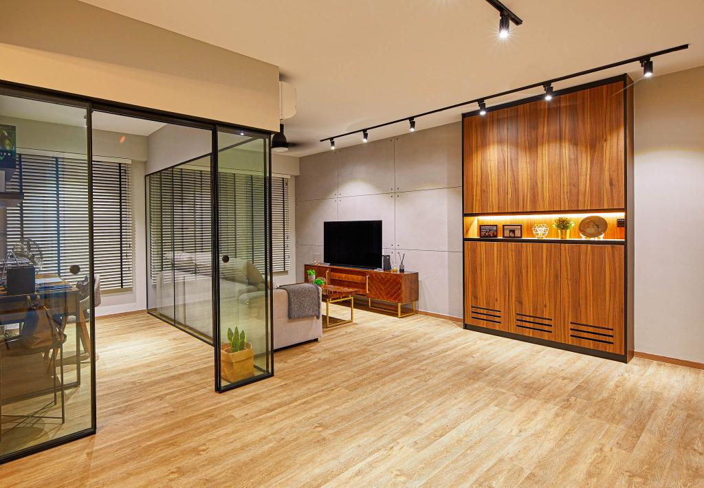 Contemporary, HDB, Living Room, Sengkang West Road, Interior Designer, MET Interior
