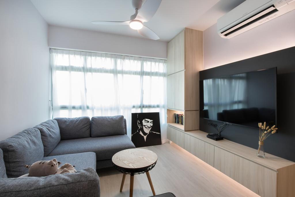 Contemporary, HDB, Living Room, Ang Mo Kio Avenue 1, Interior Designer, Inizio Atelier, Scandinavian