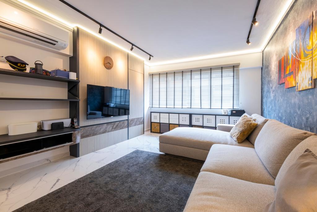 Modern, HDB, Living Room, Serangoon Central, Interior Designer, Starry Homestead