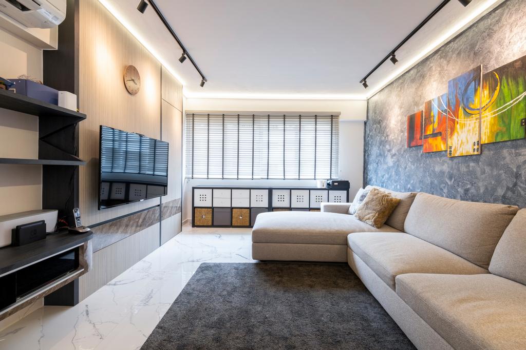 Modern, HDB, Living Room, Serangoon Central, Interior Designer, Starry Homestead
